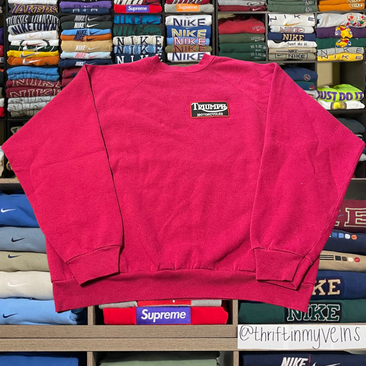 90s triumph motorcycle sweater