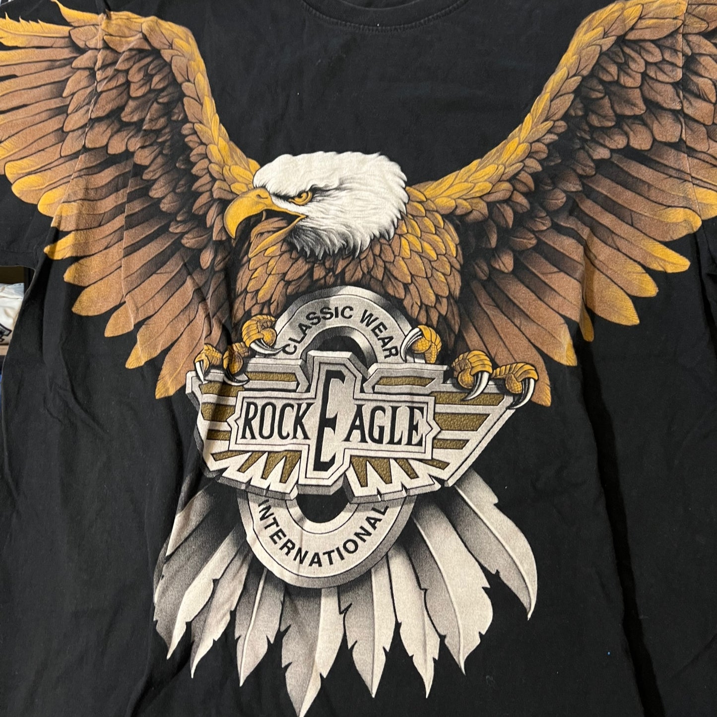 90s eagle biker all over print shirt
