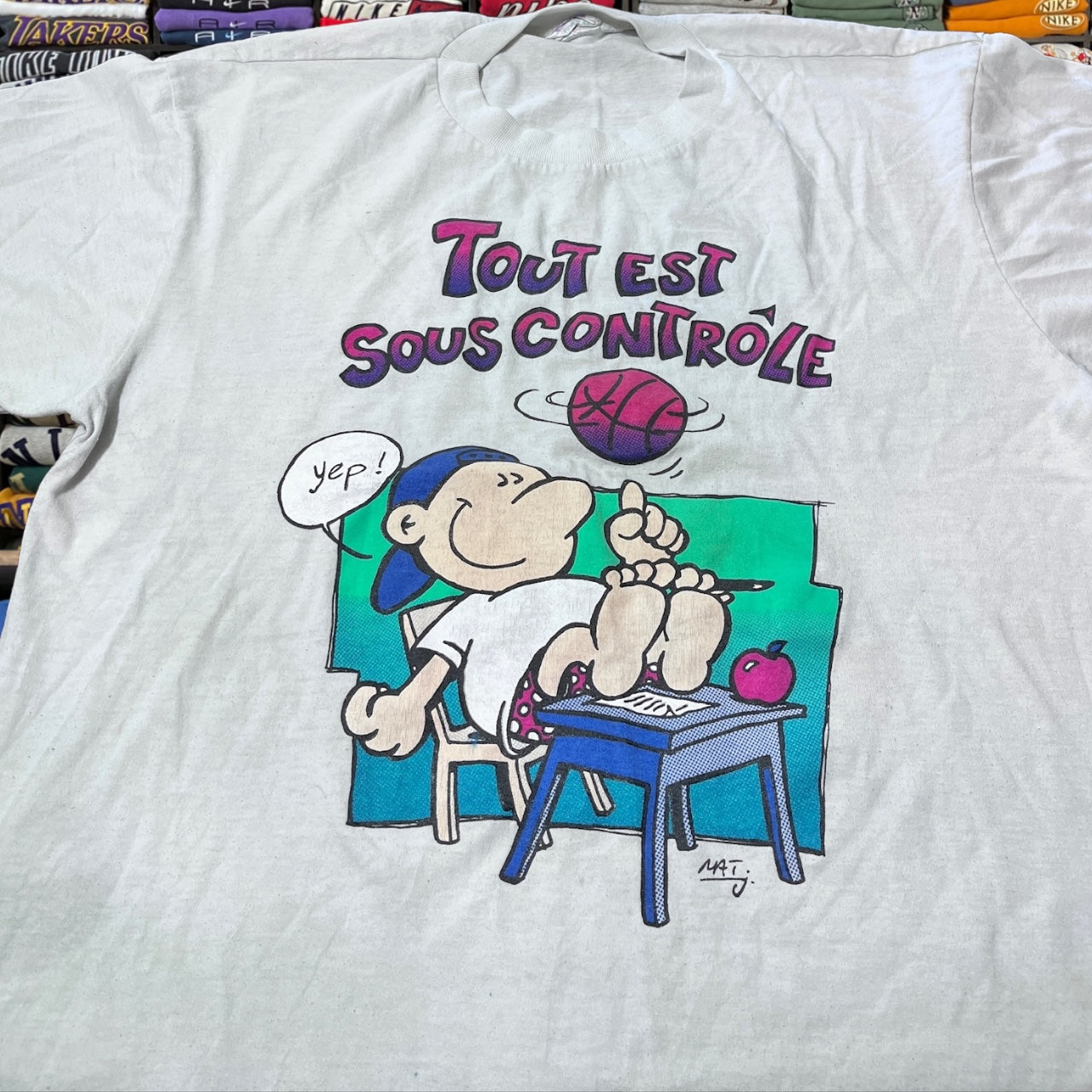 90s basketball hoop shirt