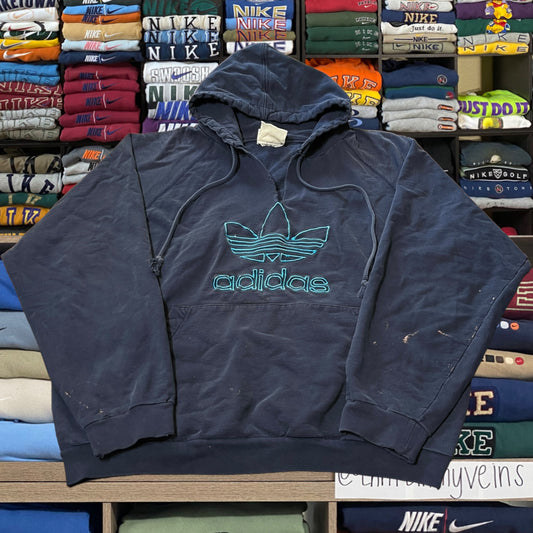 90s adidas embroidered logo hoodie