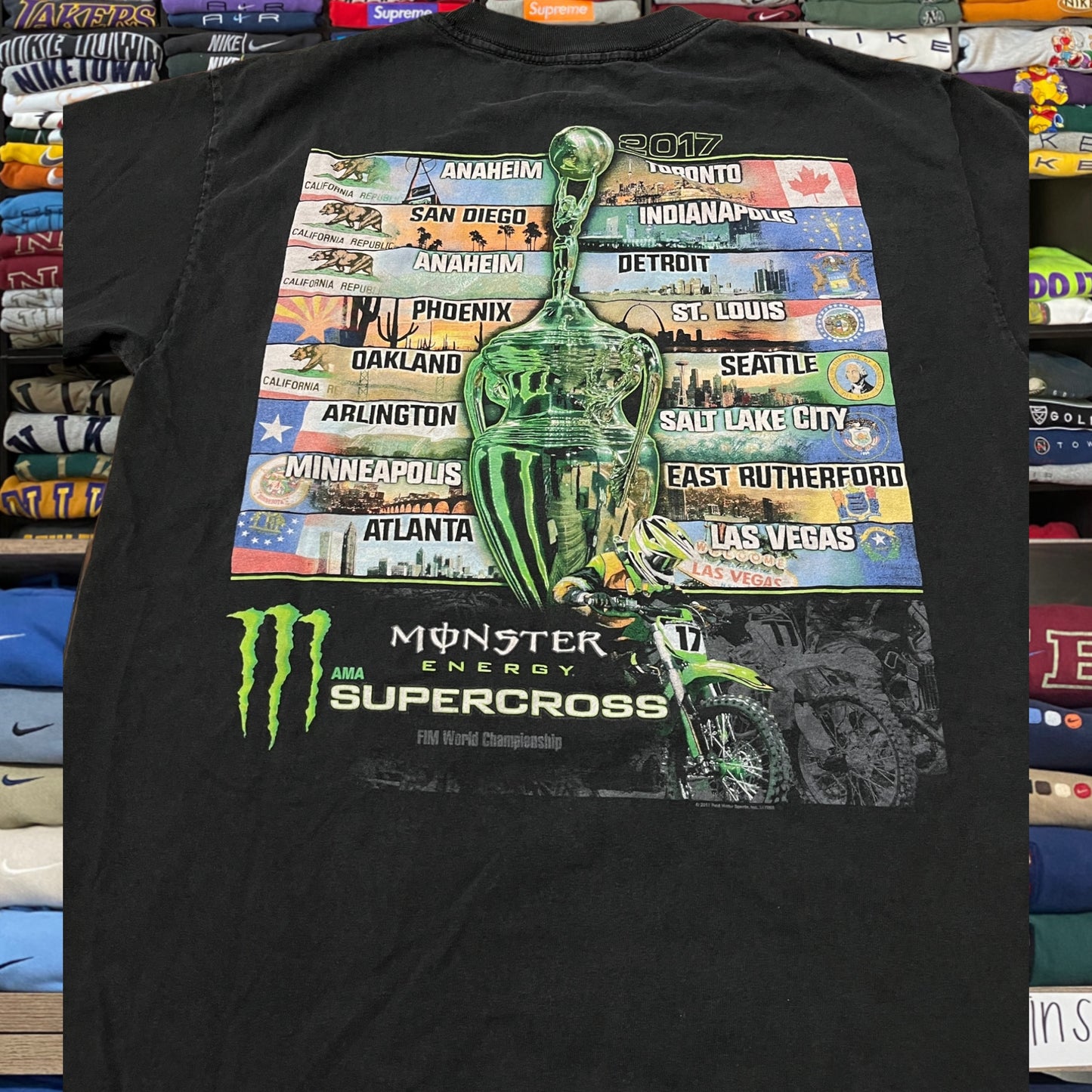 vintage 2014 super cross monster energy shirt