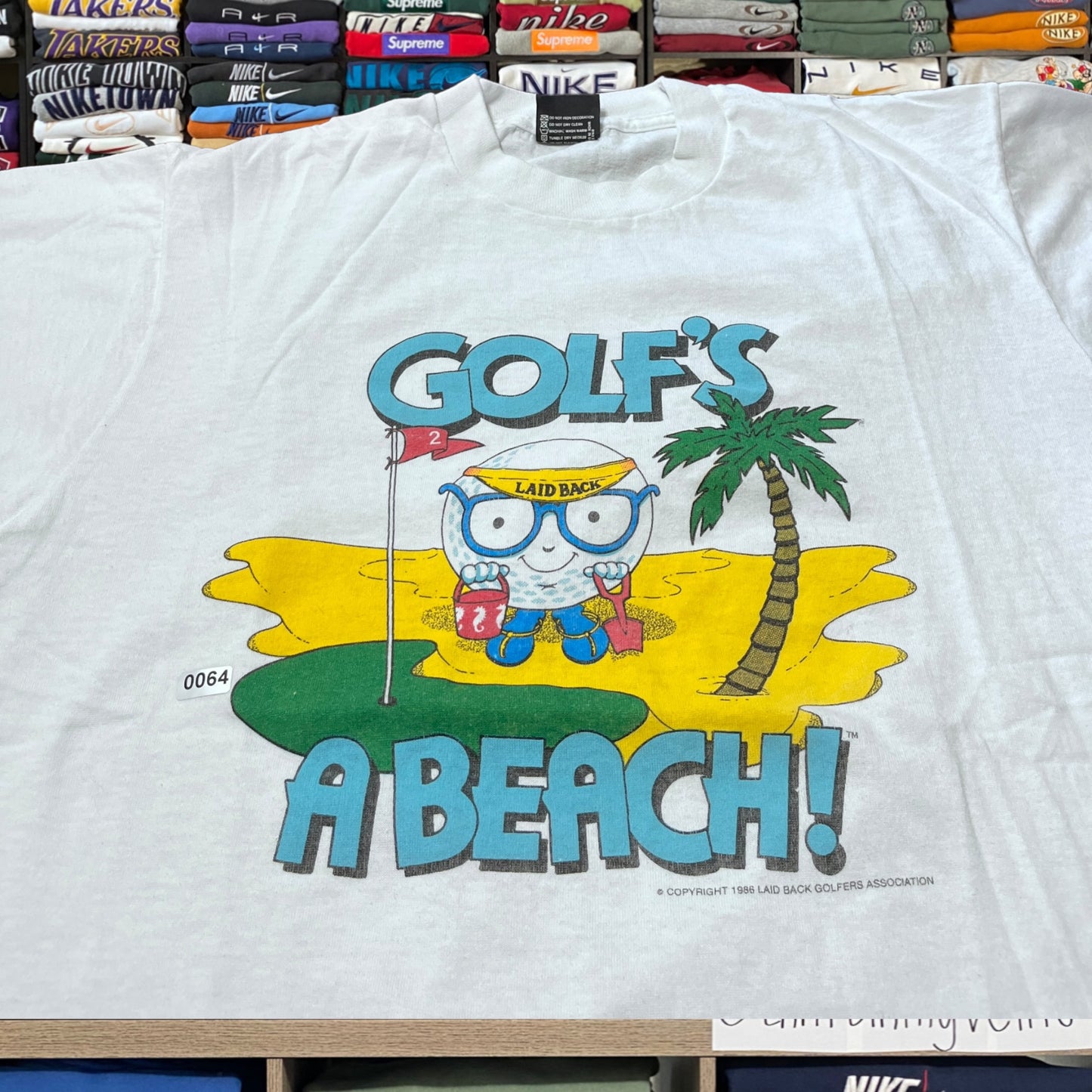 80s golf beach shirt (large