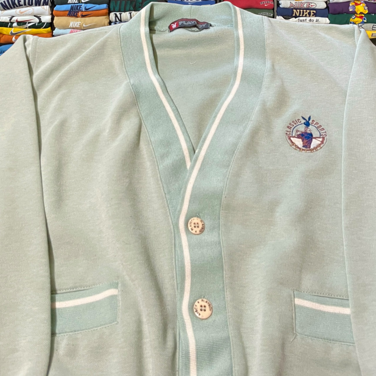 80s playboy button up cardigan
