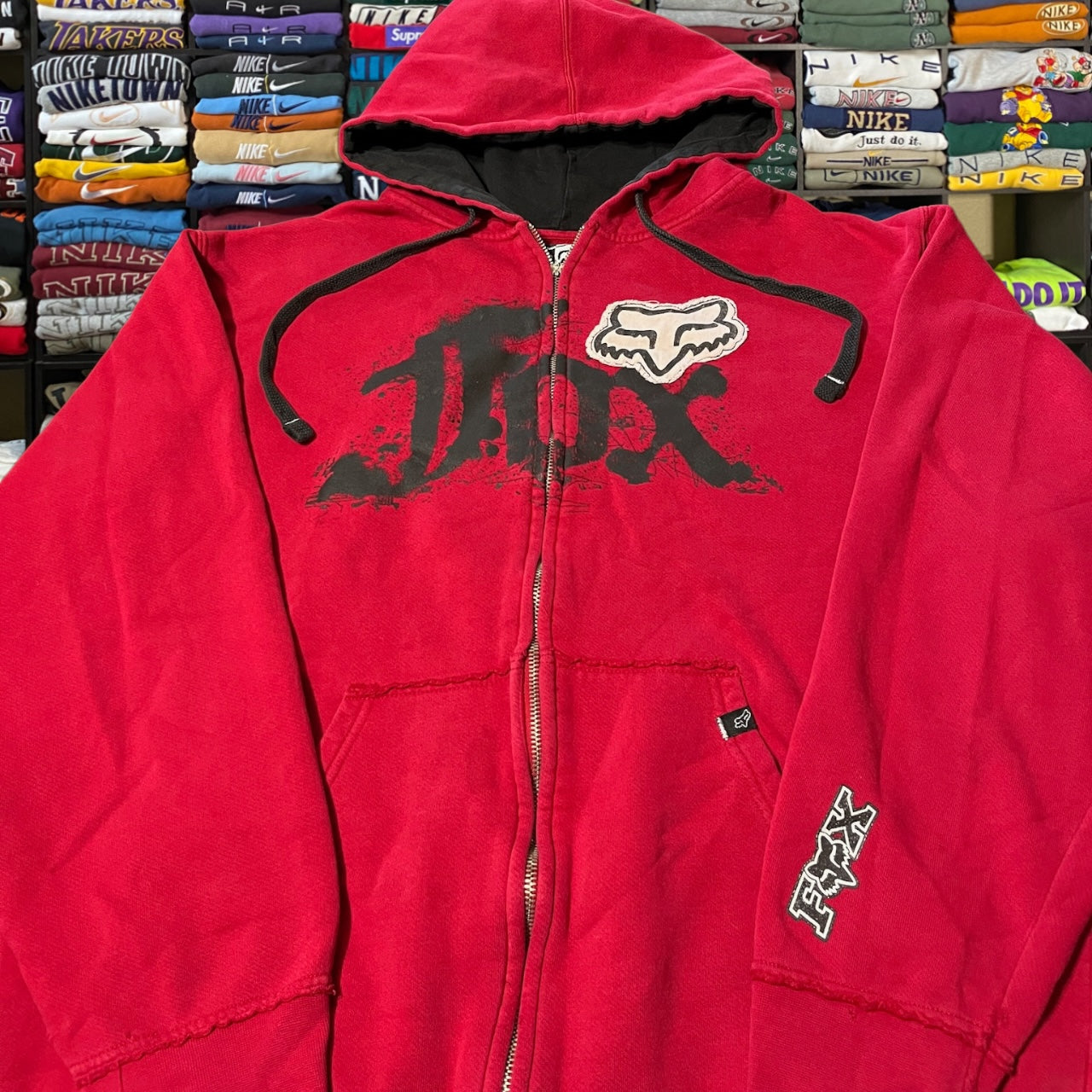 Y2K fox racing skater hoodie