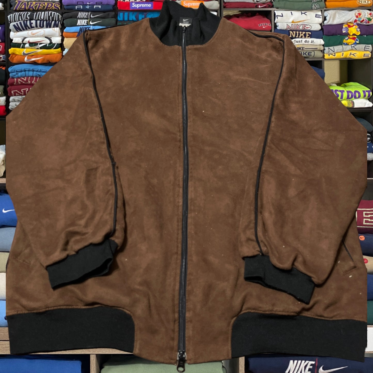 vintage 90s nike brown jacket