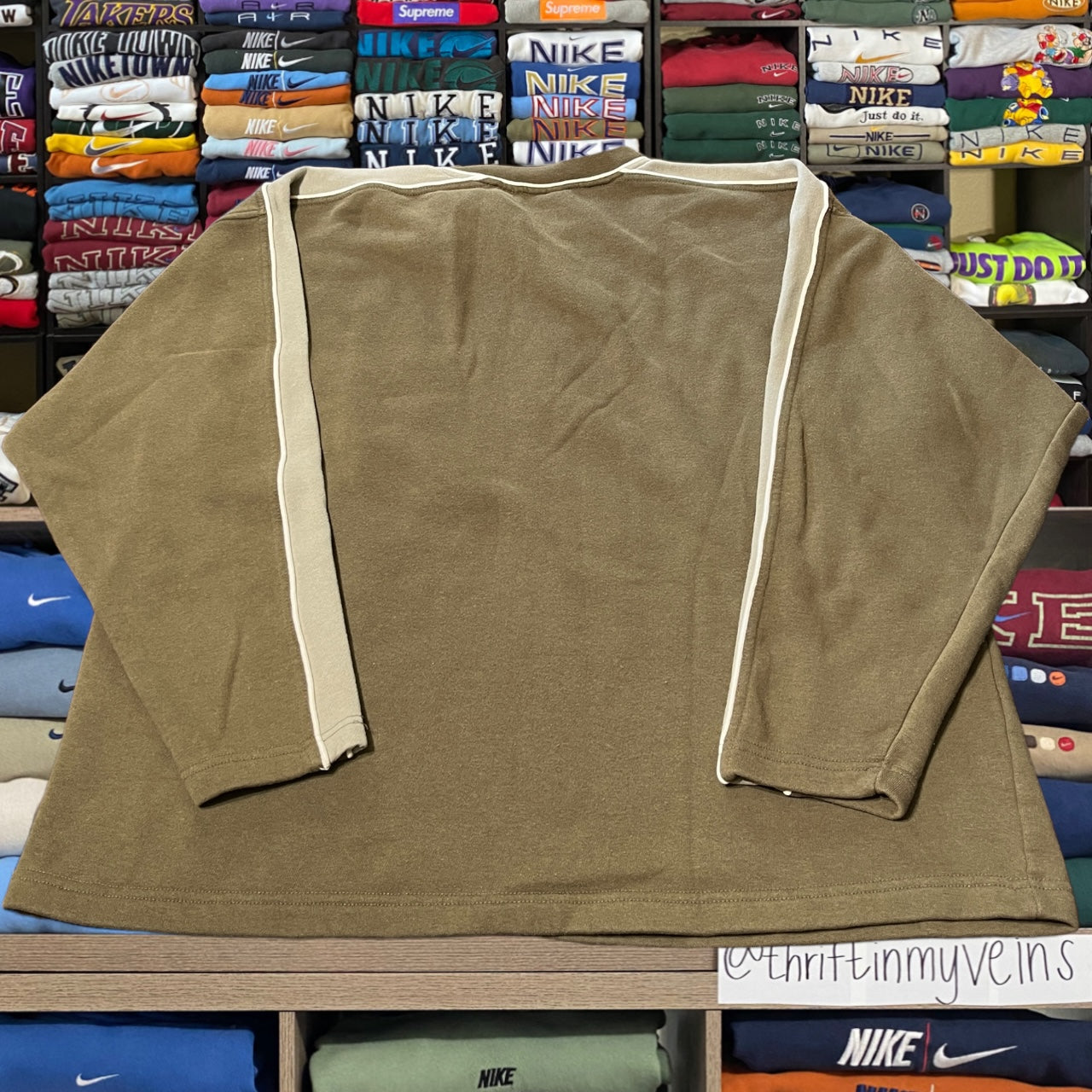 Y2K no fear brown skater sweater