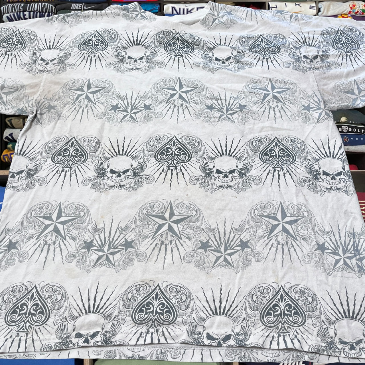2004 grunge star skeleton skull shirt ( large )