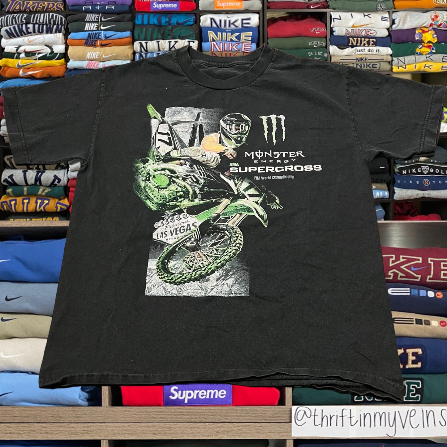 vintage 2014 super cross monster energy shirt
