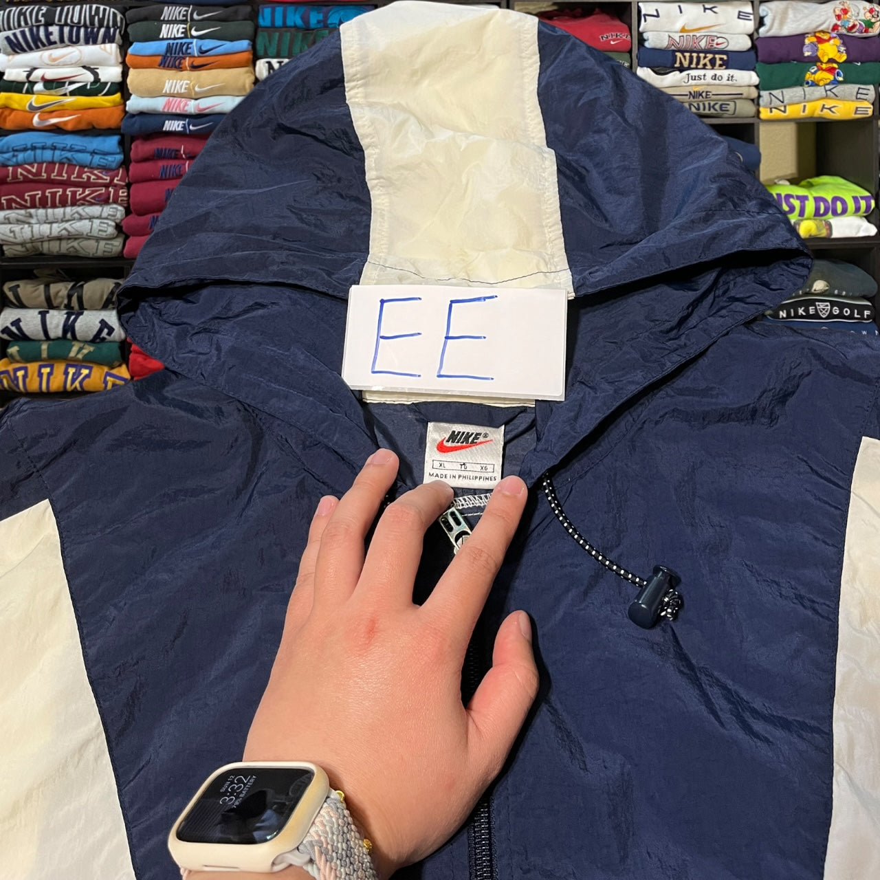 90s rare Vtg Nike spelled out anorak windbreaker