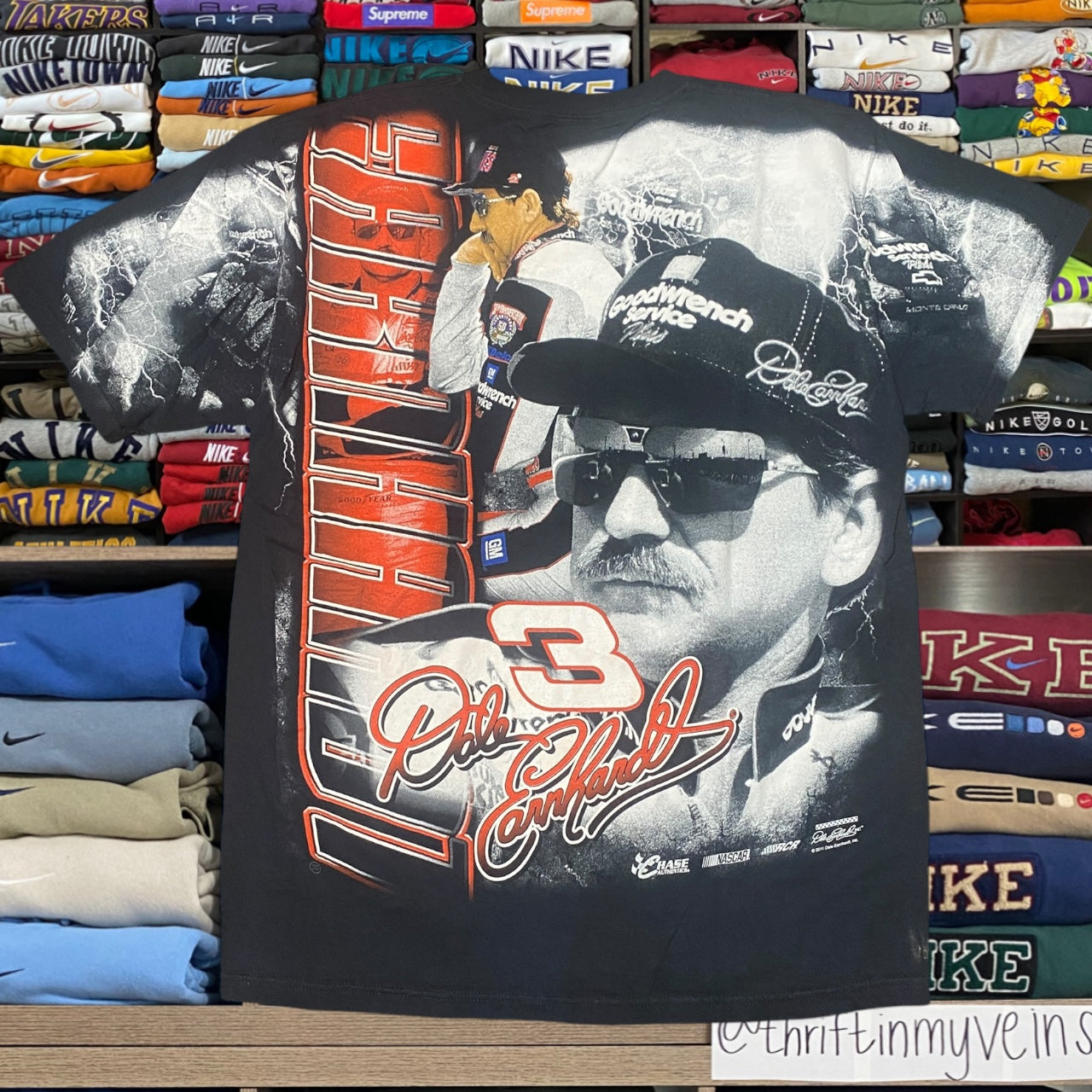 90s all over print nascar graphic shirt (large)