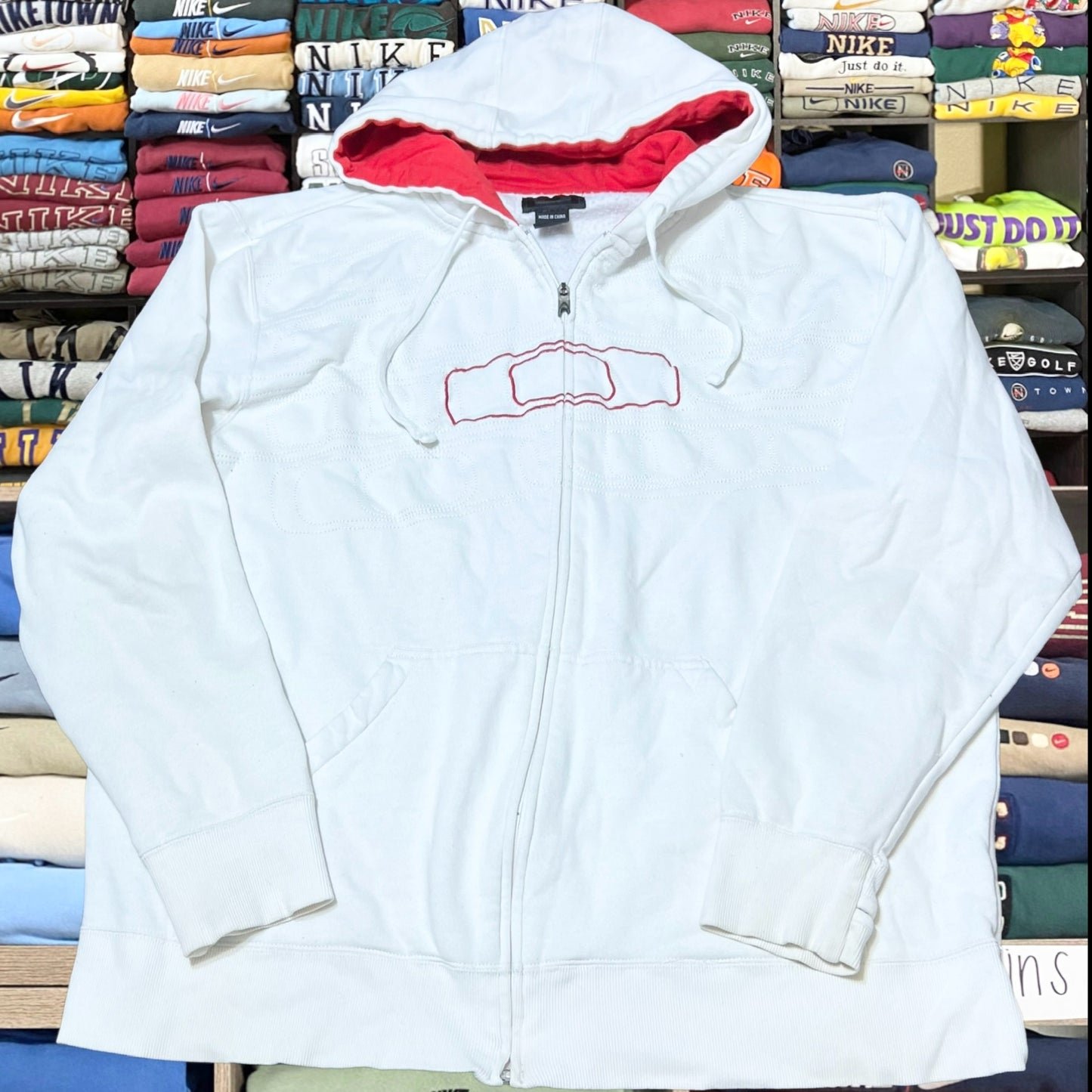 Y2K Oakley full zip skater hoodie