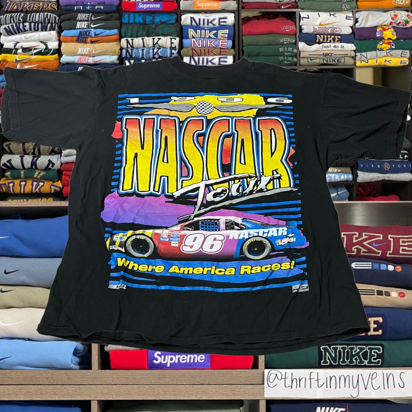 90s nascar graphic shirt