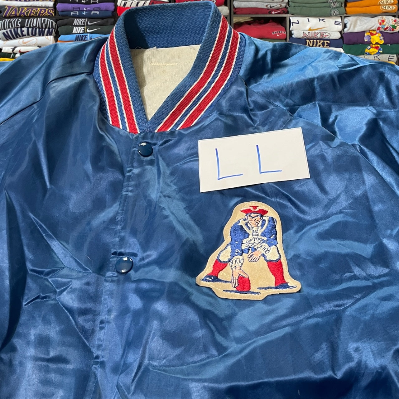 90s New England patriots nfl satin jacket