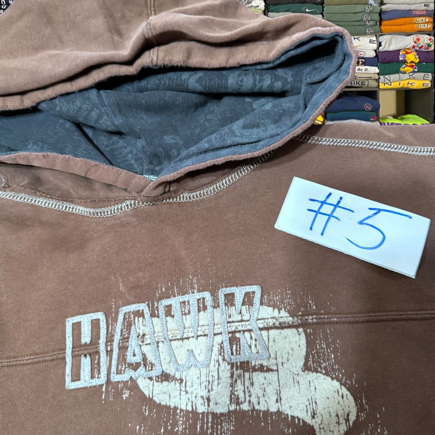 Y2K Tony hawk brown skater hoodie
