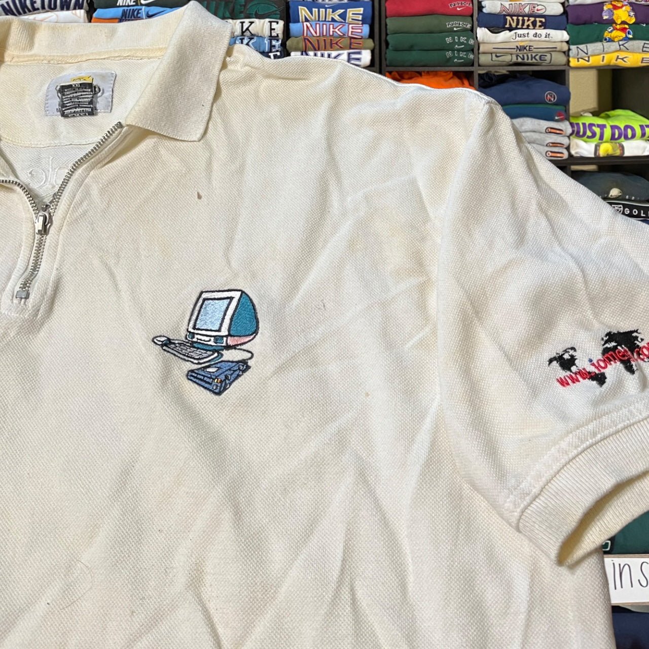 90s super rare apple product collar shirt
