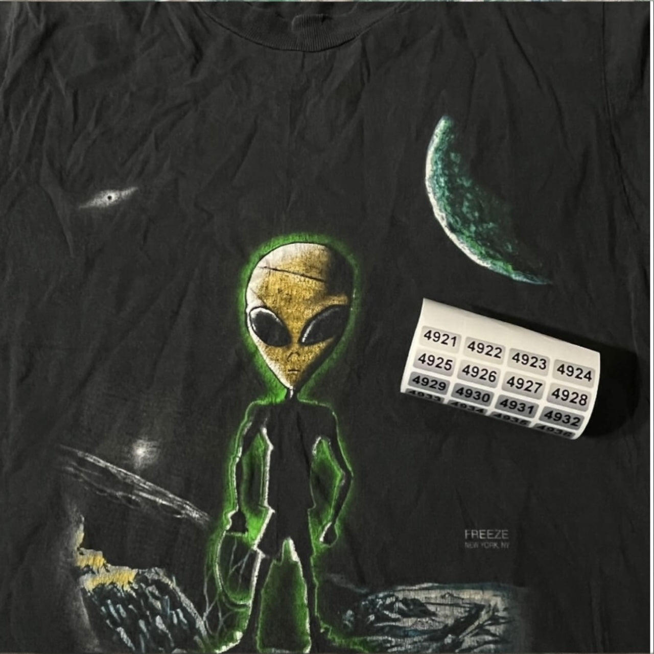 90s alien all over print