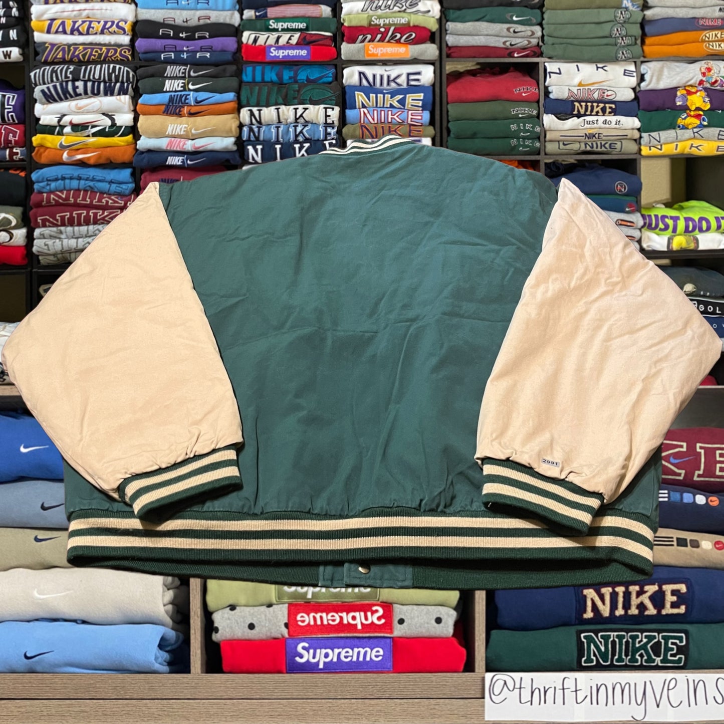 90s DEKALB green varsity jacket