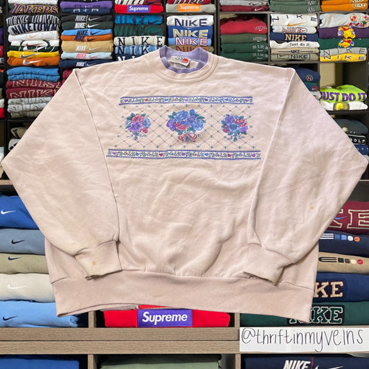 90s floral sweater