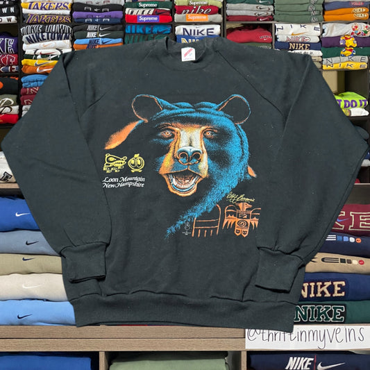 90s black bear sweatshirt (Large)
