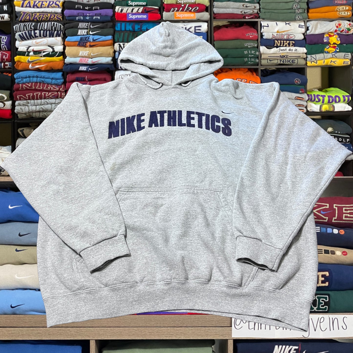 90s Nike athletics grey hoodie