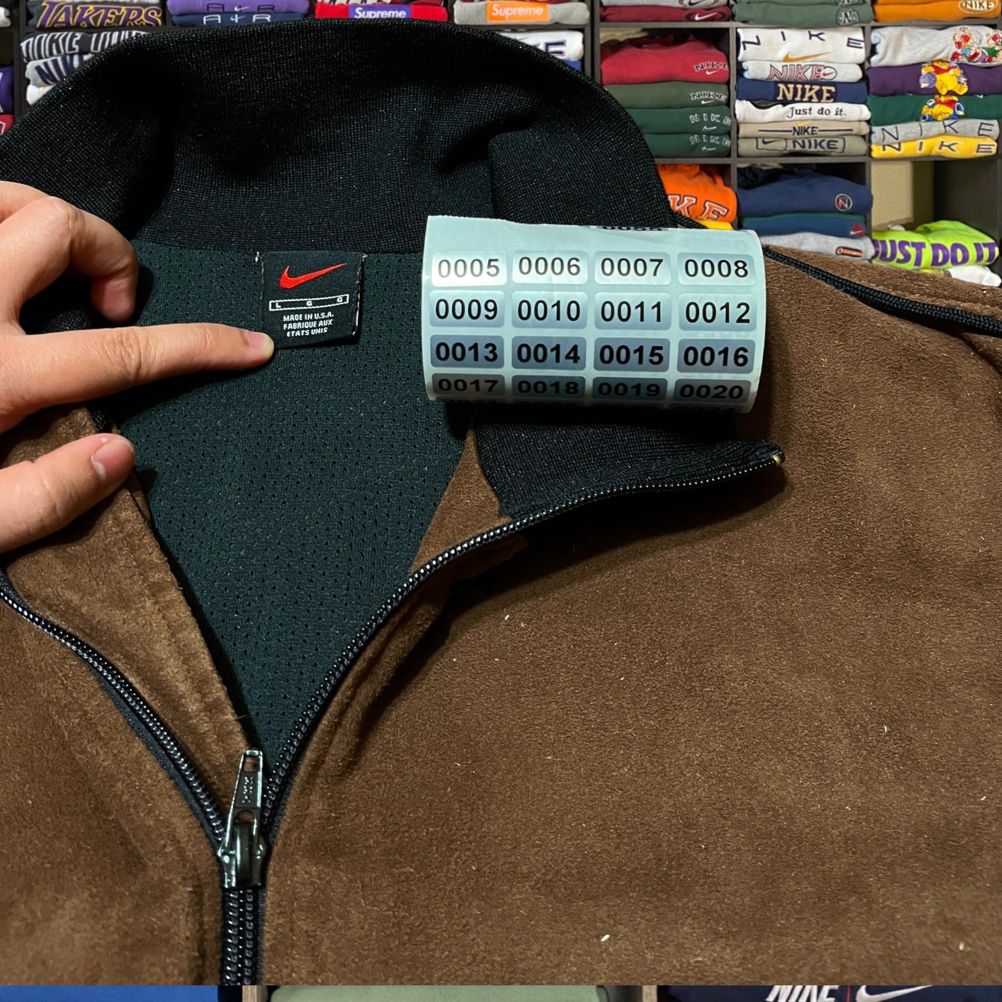 vintage 90s nike brown jacket