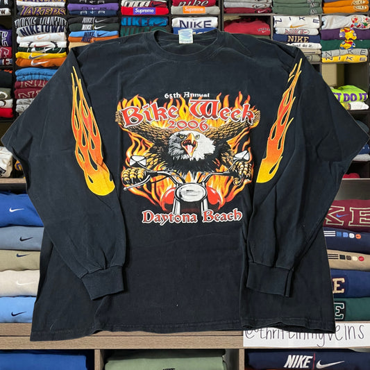Vintage 2006 motorcycle biker eagle shirt