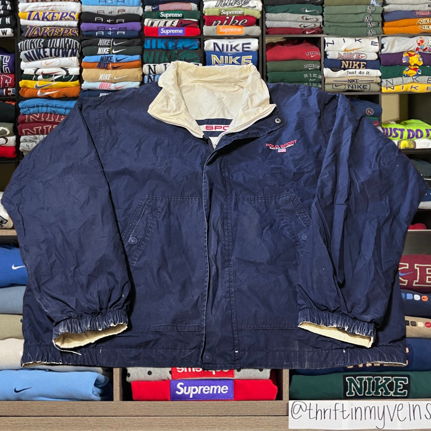 90s reversible polo sport jacket