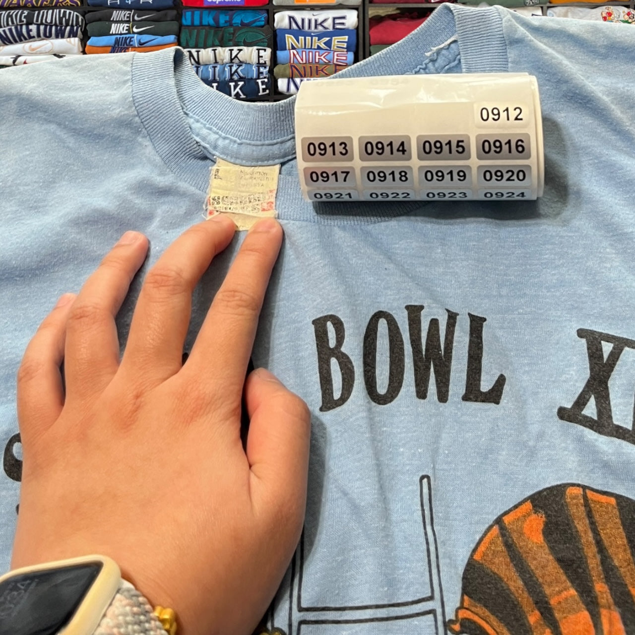 Vtg 1982 Super Bowl San Francisco 49ers vs bengals nfl football shirt