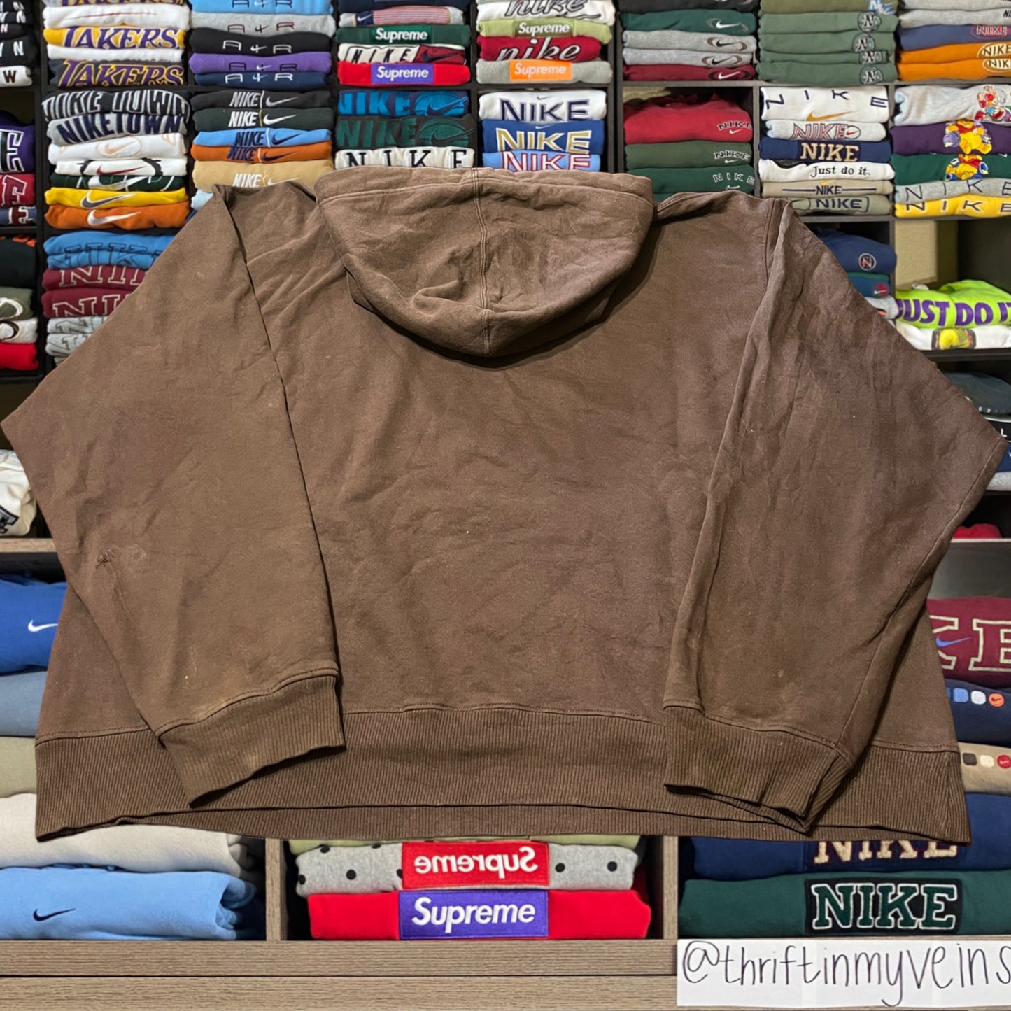 Y2K heavy weighted 2003 champion brown hoodie