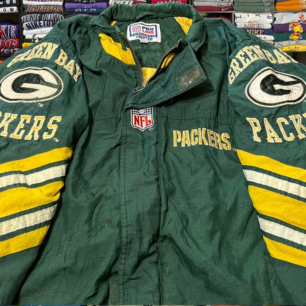 90s Green Bay packers nfl football puffer jacket