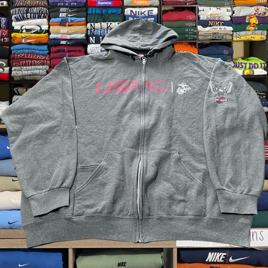 Harley Davidson USMC full zip hoodie