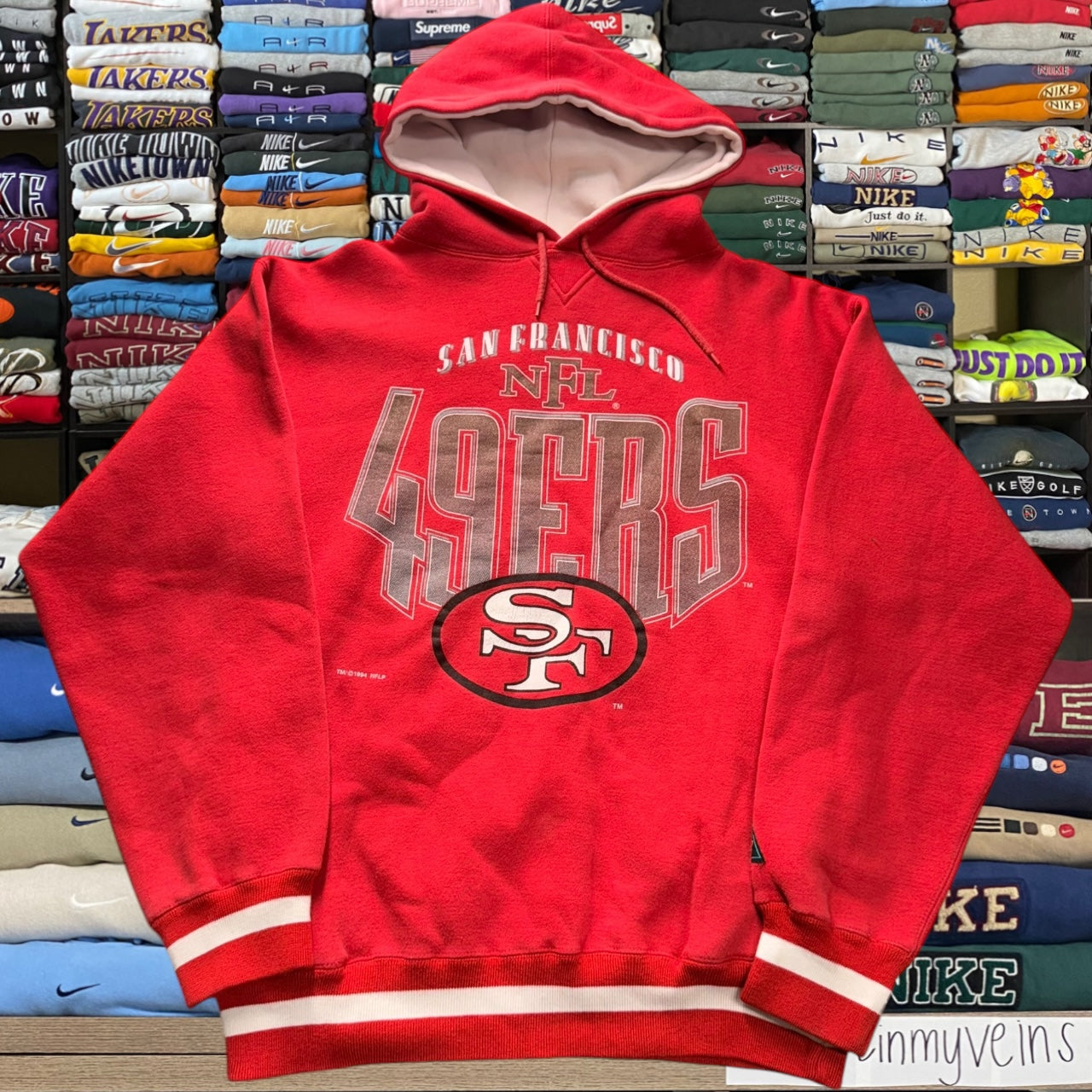 90s 49ers nfl football hoodie (Medium)
