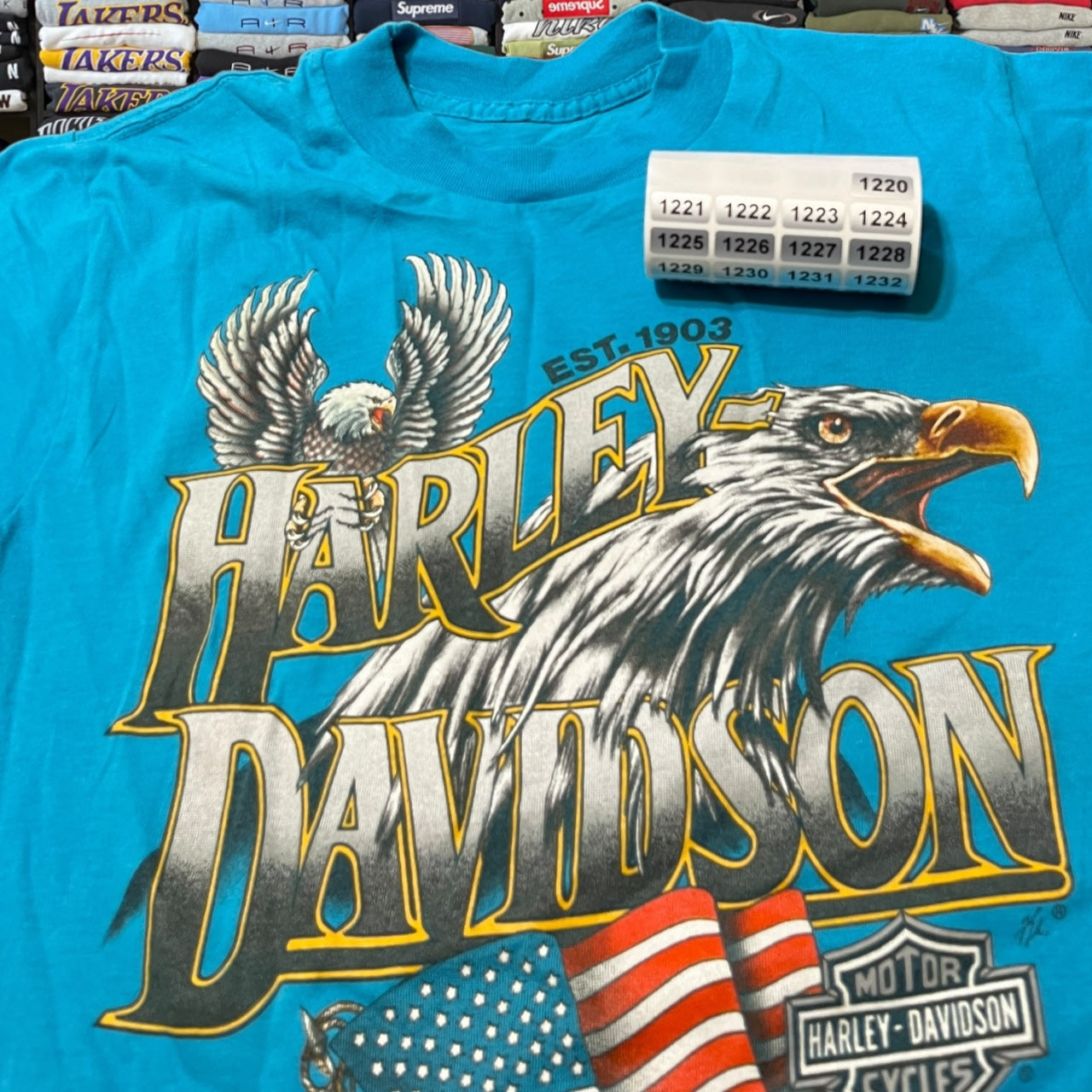 Vintage 1990 3d emblem Harley Davidson biker shirt