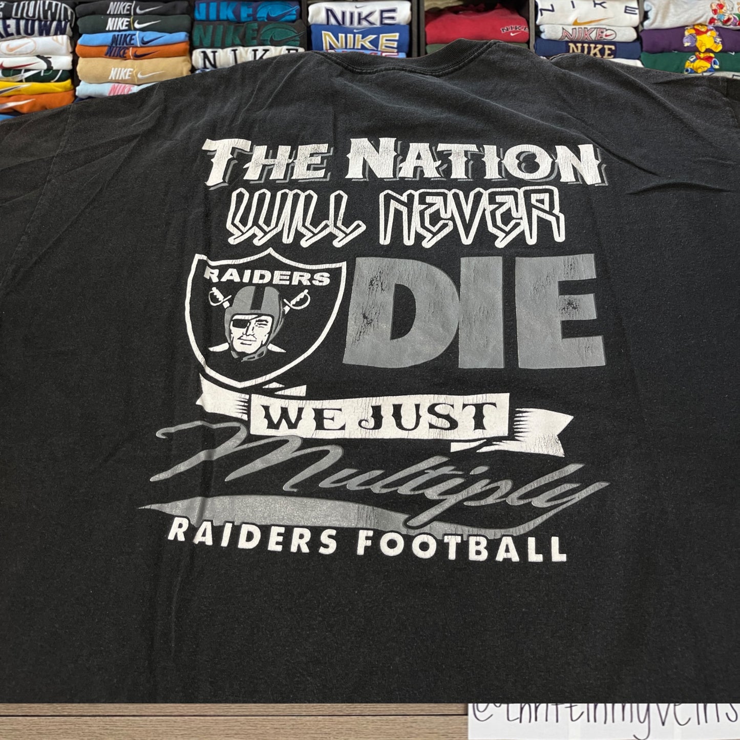y2k raiders nfl shirt (2xl)