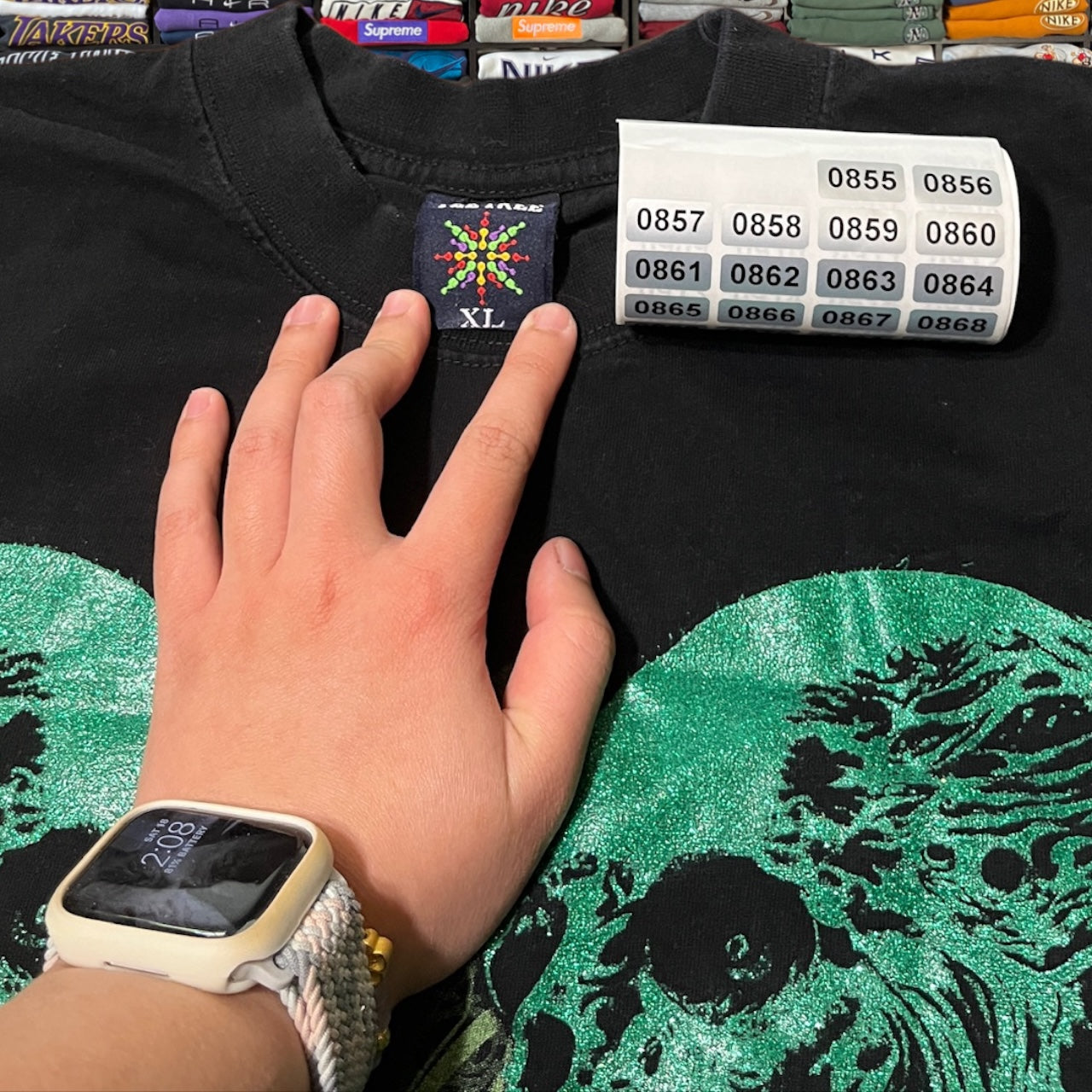 Y2K Skeleton skull skater shirt