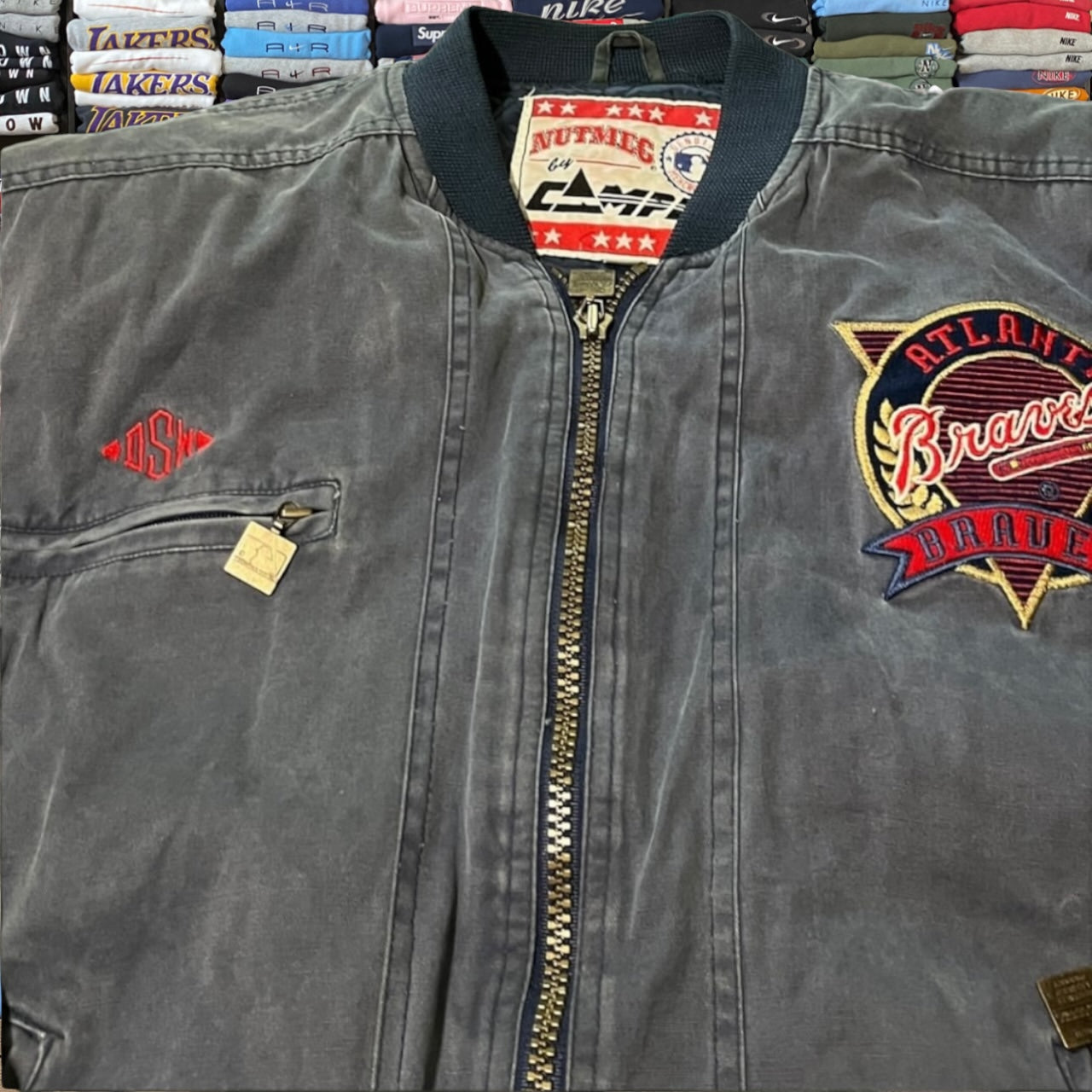 90s Atlanta braves mlb baseball varsity jacket