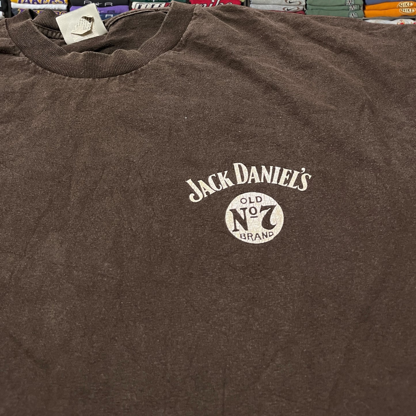 Y2k jack Daniel’s brown shirt