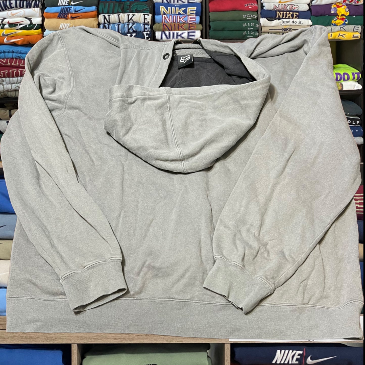Y2K fox racing full zip hoodie