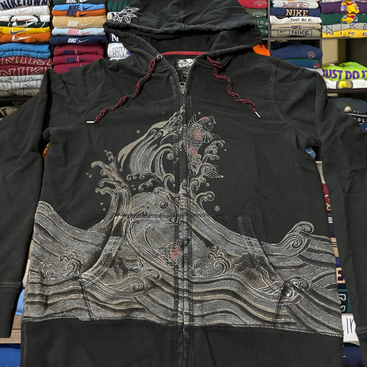 Y2K wave skater lucky hoodie