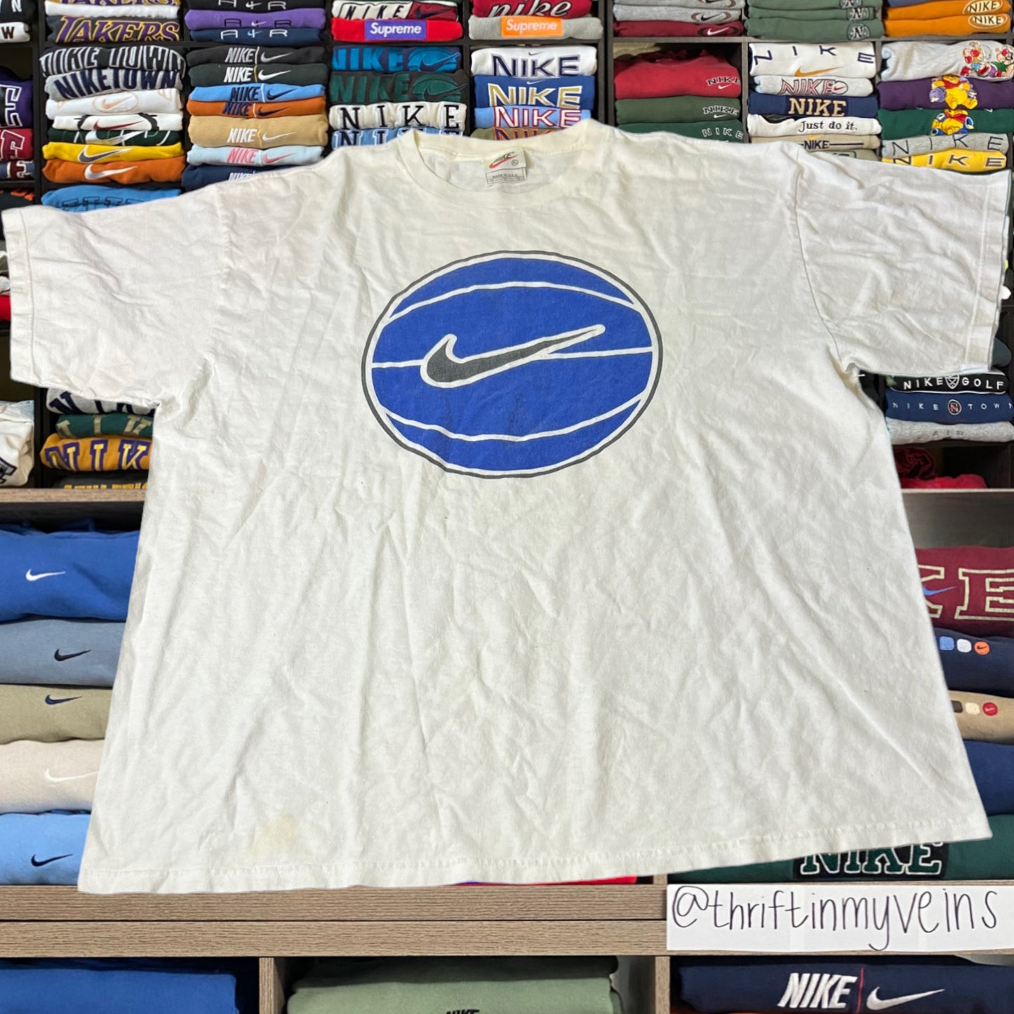 90s Nike basketball big logo shirt