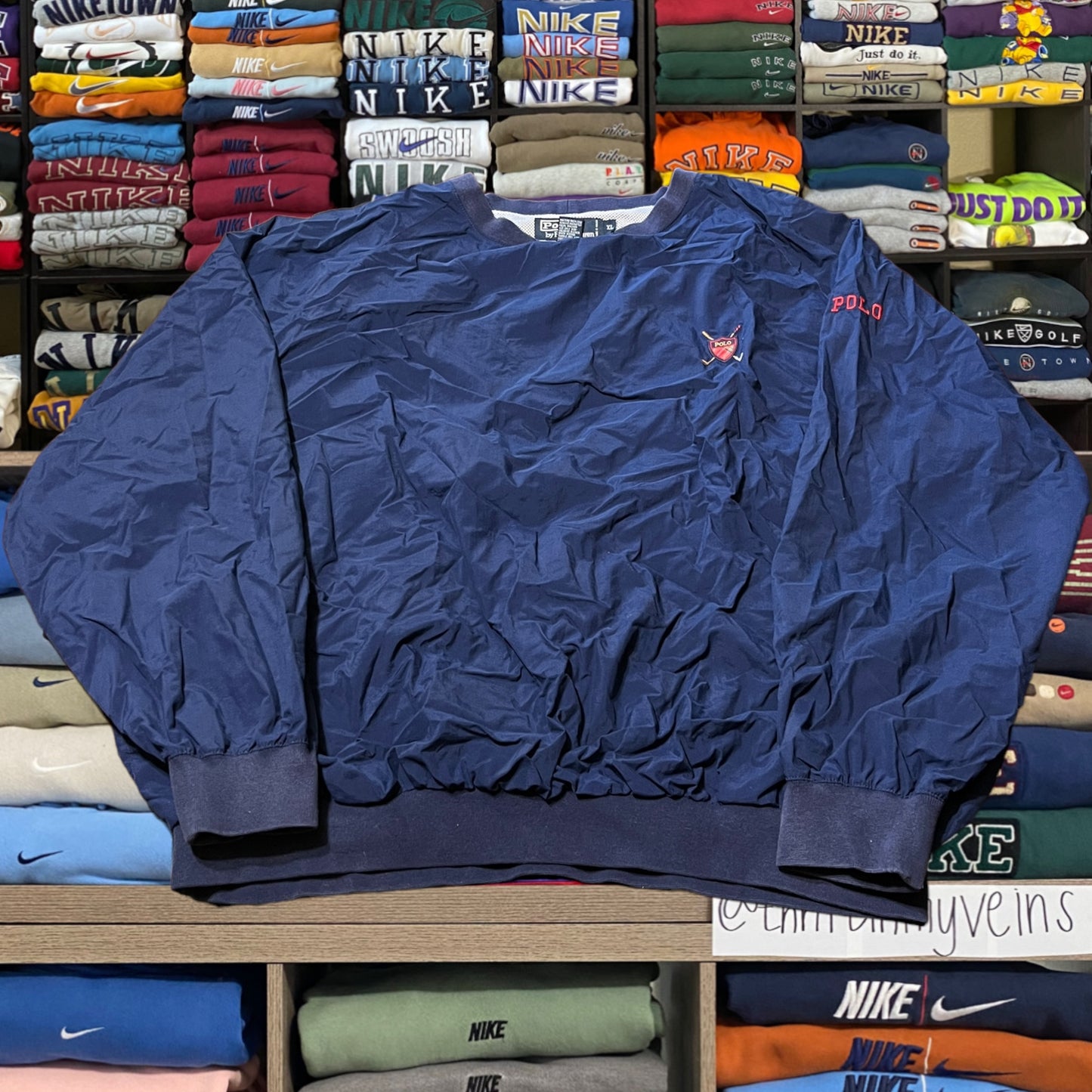 90s polo sports pull over windbreaker