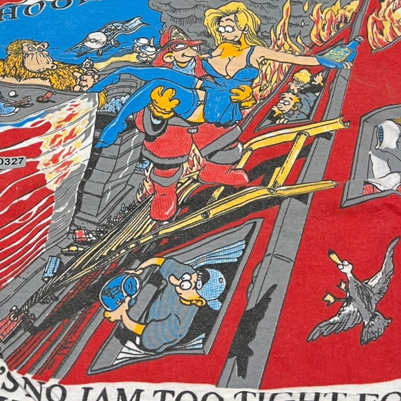 90s big Johnson sex humor firefighter  shirt