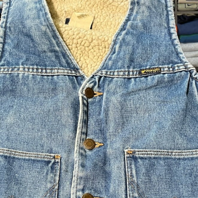 90s wrangler denim vest
