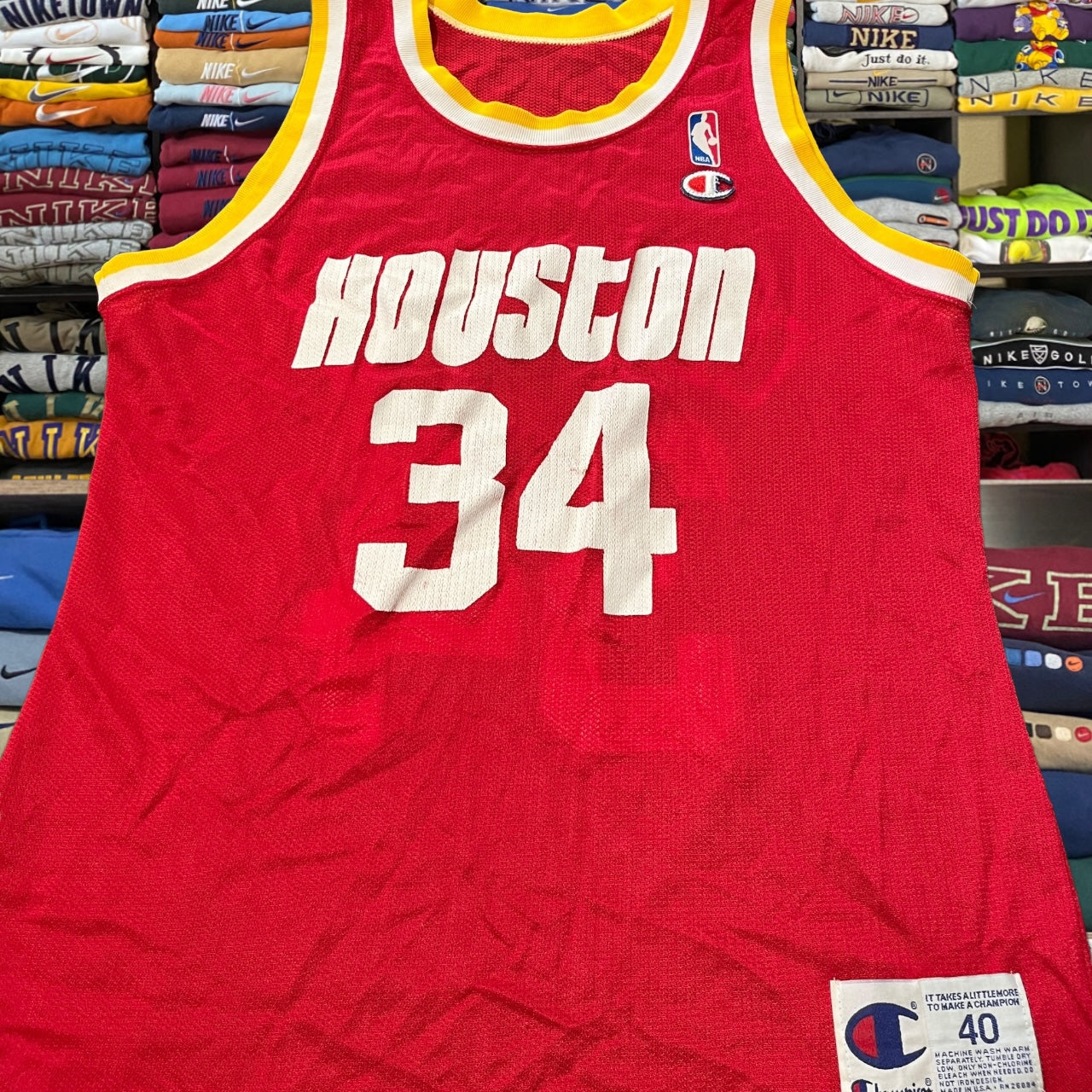 90s Houston rockets Hakeem Olajuwon jersey