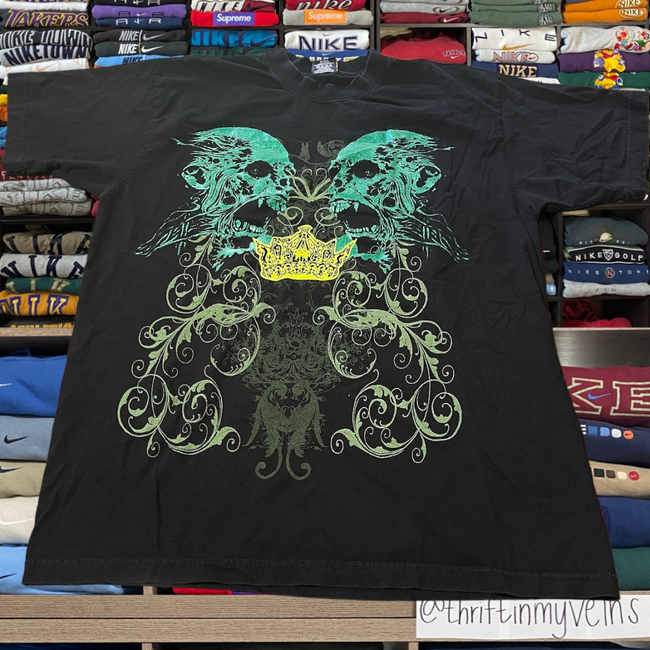 Y2K Skeleton skull skater shirt