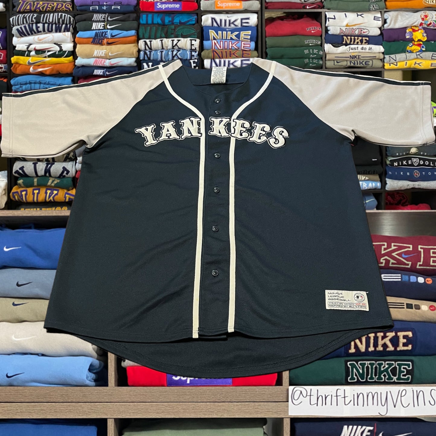 90s New York Yankees mlb baseball button up
