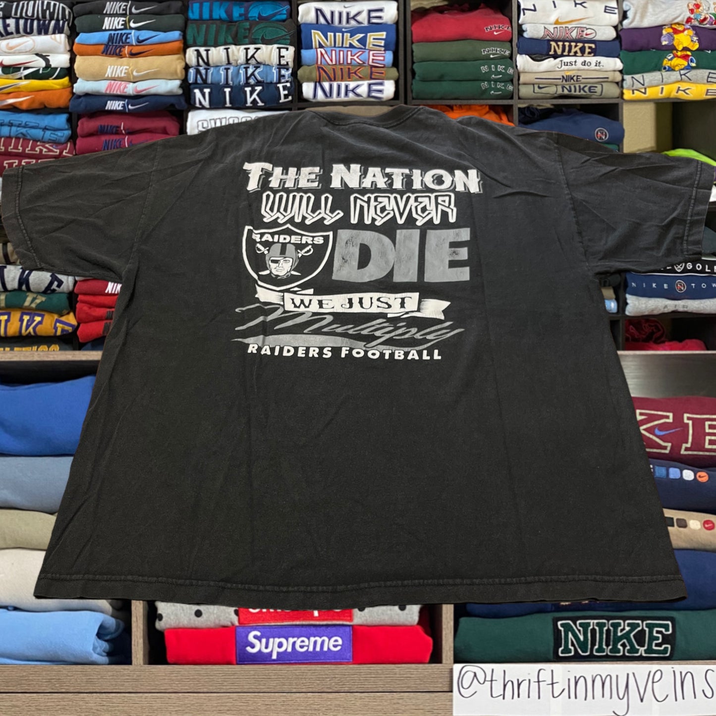 y2k raiders nfl shirt (2xl)
