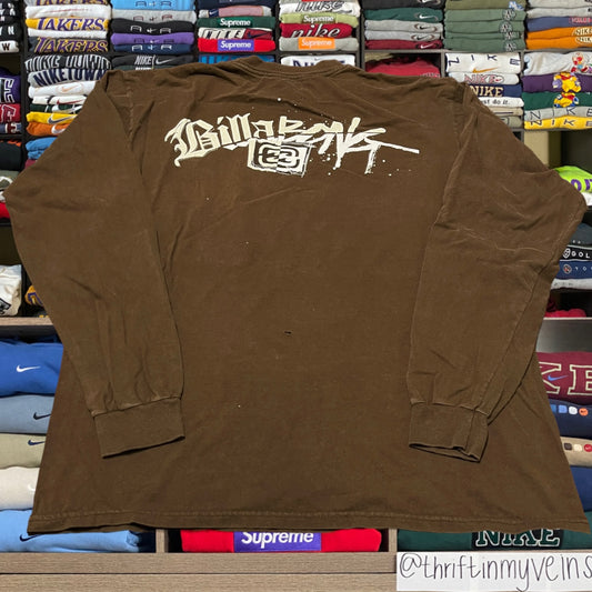 y2k brown billabong shirt (large)