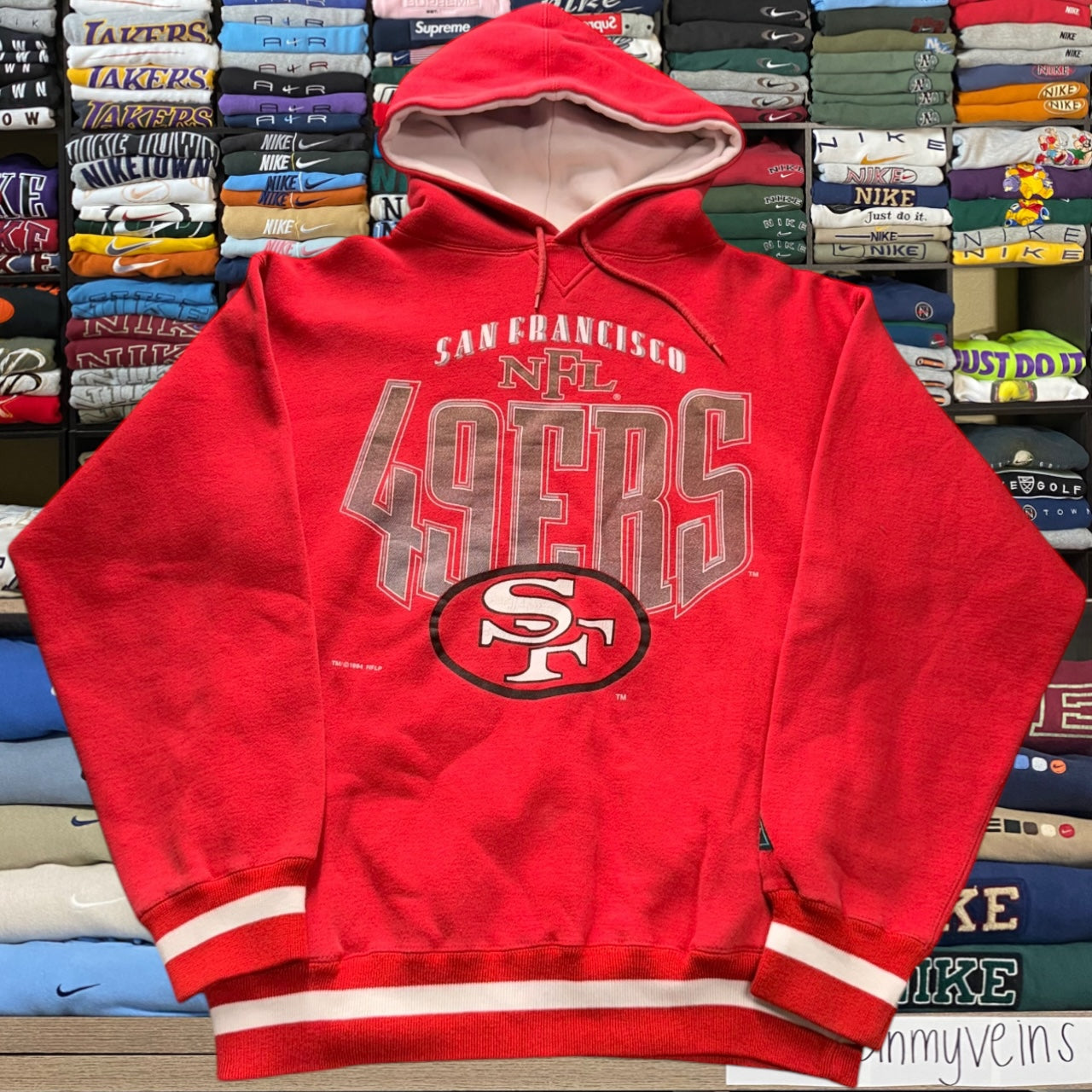 90s 49ers nfl football hoodie (Medium)