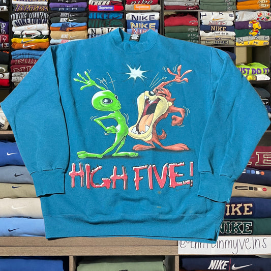 90s loony tunes taz alien sweater
